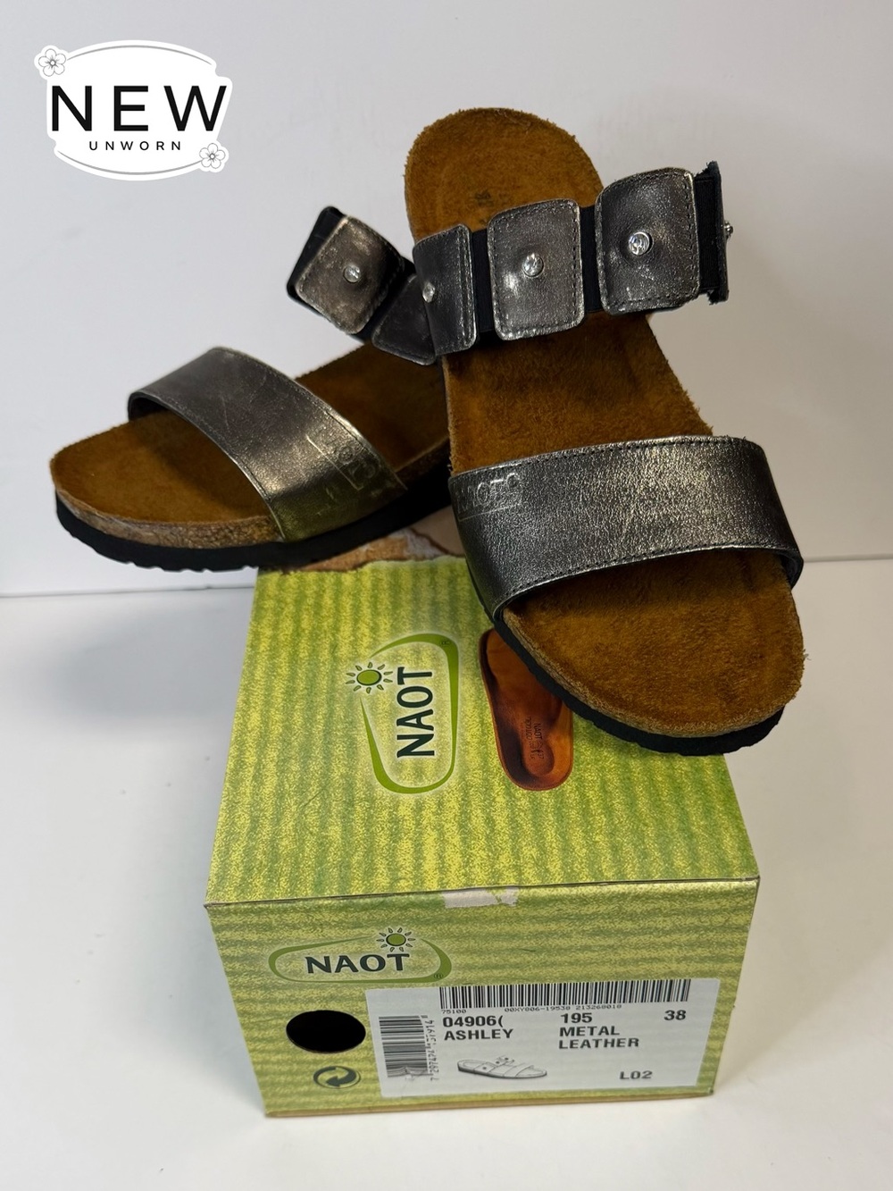NEW NAOT Ashley Metal Leather Size EU 38 in Original Box